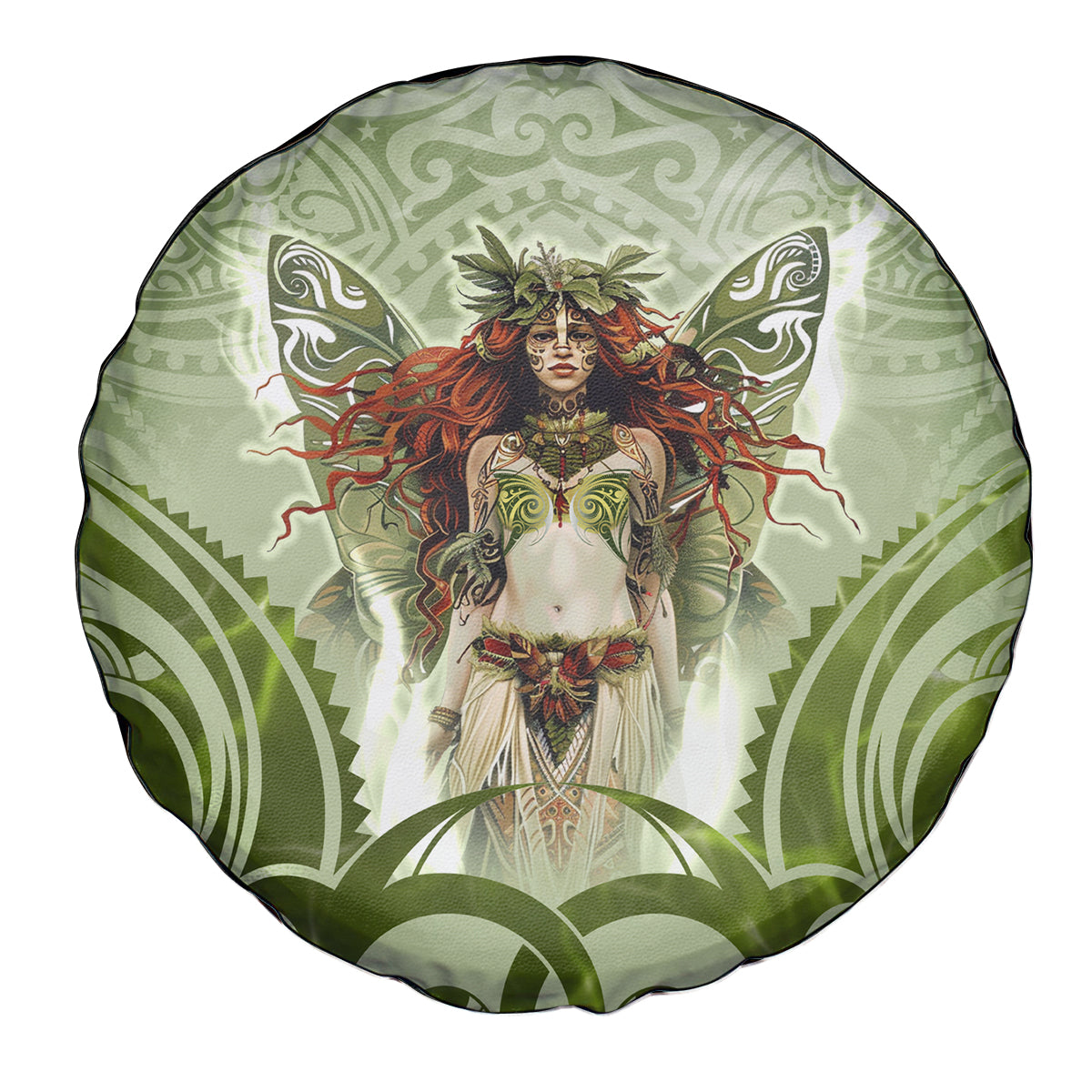 New Zealand Maori Fairy Patupaiarehe Spare Tire Cover Polynesian Style LT05 - Polynesian Pride