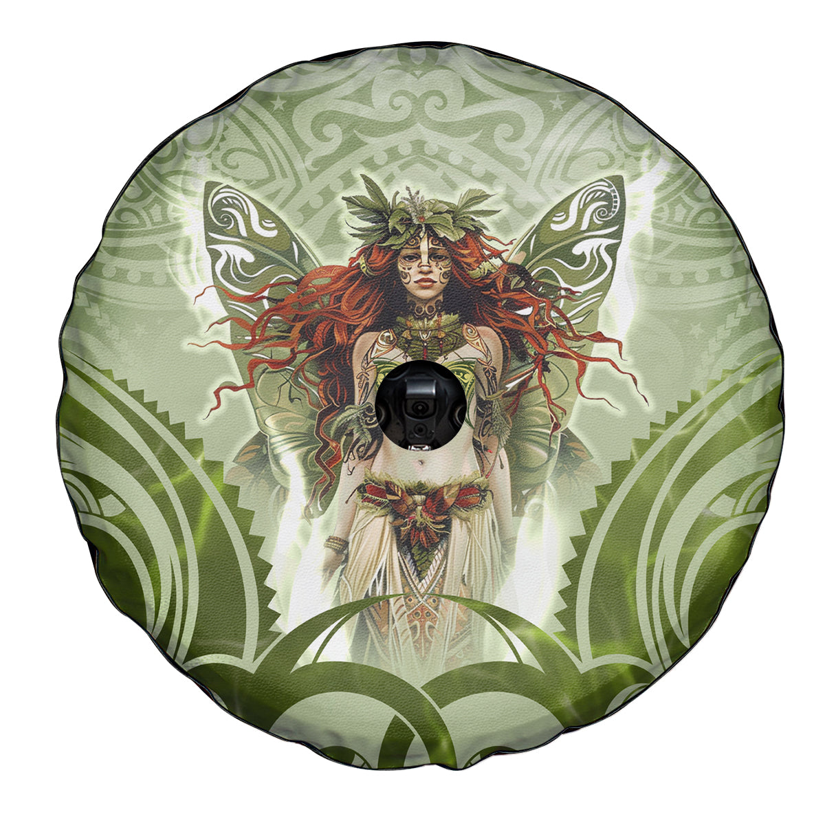 New Zealand Maori Fairy Patupaiarehe Spare Tire Cover Polynesian Style LT05 - Polynesian Pride