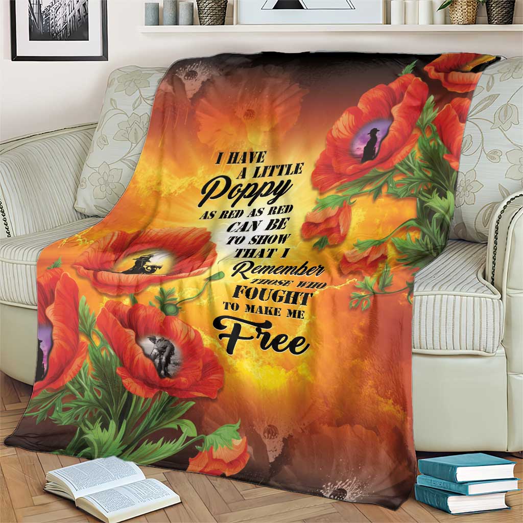 ANZAC Day Red Poppy Blanket Honoring The ANZAC Spirit