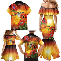 ANZAC Day Red Poppy Family Matching Mermaid Dress and Hawaiian Shirt Honoring The ANZAC Spirit LT05 - Polynesian Pride