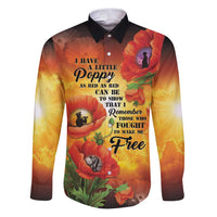 ANZAC Day Red Poppy Family Matching Puletasi and Hawaiian Shirt Honoring The ANZAC Spirit LT05 Dad's Shirt - Long Sleeve Orange - Polynesian Pride