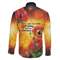 ANZAC Day Red Poppy Family Matching Short Sleeve Bodycon Dress and Hawaiian Shirt Honoring The ANZAC Spirit LT05 - Polynesian Pride