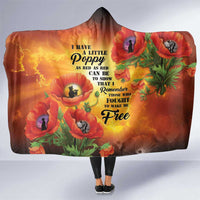 ANZAC Day Red Poppy Hooded Blanket Honoring The ANZAC Spirit LT05 One Size Orange - Polynesian Pride