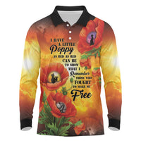ANZAC Day Red Poppy Long Sleeve Polo Shirt Honoring The ANZAC Spirit LT05 Orange - Polynesian Pride