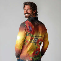 ANZAC Day Red Poppy Long Sleeve Polo Shirt Honoring The ANZAC Spirit LT05 - Polynesian Pride