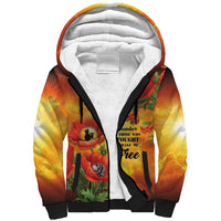 ANZAC Day Red Poppy Sherpa Hoodie Honoring The ANZAC Spirit LT05 Unisex Orange - Polynesian Pride