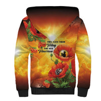 ANZAC Day Red Poppy Sherpa Hoodie Honoring The ANZAC Spirit LT05 - Polynesian Pride