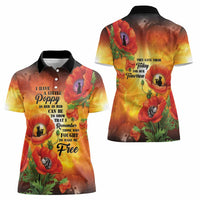 ANZAC Day Red Poppy Women Polo Shirt Honoring The ANZAC Spirit LT05 - Polynesian Pride