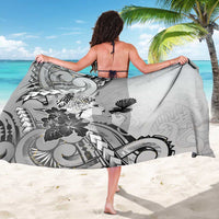 Aotearoa Maori Wahine Sarong Fantail Bird Black Gold Marble LT05 - Polynesian Pride