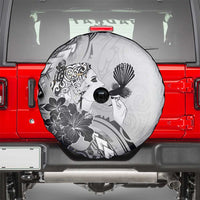 Aotearoa Maori Wahine Spare Tire Cover Fantail Bird Black Gold Marble LT05 - Polynesian Pride