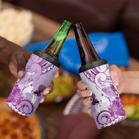 Aotearoa Maori Wahine 4 in 1 Can Cooler Tumbler Fantail Bird Purple Gold Marble LT05 - Polynesian Pride
