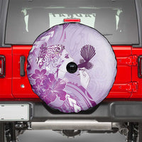 Aotearoa Maori Wahine Spare Tire Cover Fantail Bird Purple Gold Marble LT05 - Polynesian Pride