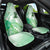 Aotearoa Maori Wahine Car Seat Cover Fantail Bird Green Gold Marble