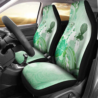 Aotearoa Maori Wahine Car Seat Cover Fantail Bird Green Gold Marble LT05 - Polynesian Pride