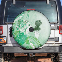 Aotearoa Maori Wahine Spare Tire Cover Fantail Bird Green Gold Marble LT05 Green - Polynesian Pride
