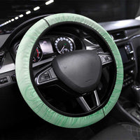 Aotearoa Maori Wahine Steering Wheel Cover Fantail Bird Green Gold Marble LT05 Universal Fit Green - Polynesian Pride