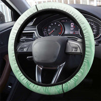 Aotearoa Maori Wahine Steering Wheel Cover Fantail Bird Green Gold Marble LT05 - Polynesian Pride