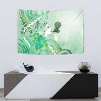 Aotearoa Maori Wahine Tapestry Fantail Bird Green Gold Marble LT05 - Polynesian Pride