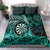 New Zealand Darts Bedding Set Maori Koru Dartboard Turquoise Flame