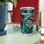 Personalised New Zealand Darts Tumbler Cup Maori Koru Dartboard Turquoise Flame