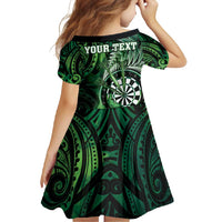 Personalised New Zealand Darts Family Matching Tank Maxi Dress and Hawaiian Shirt Maori Koru Dartboard Green Flame LT05 - Polynesian Pride