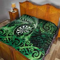 New Zealand Darts Quilt Maori Koru Dartboard Green Flame LT05 - Polynesian Pride
