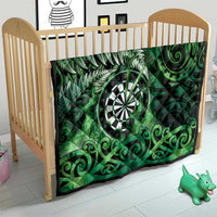 New Zealand Darts Quilt Maori Koru Dartboard Green Flame LT05 - Polynesian Pride