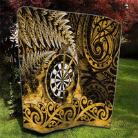 New Zealand Darts Quilt Maori Koru Dartboard Gold Flame LT05 - Polynesian Pride