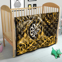 New Zealand Darts Quilt Maori Koru Dartboard Gold Flame LT05 - Polynesian Pride
