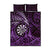 New Zealand Darts Quilt Bed Set Maori Koru Dartboard Purple Flame