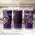 Personalised New Zealand Darts Tumbler Cup Maori Koru Dartboard Purple Flame