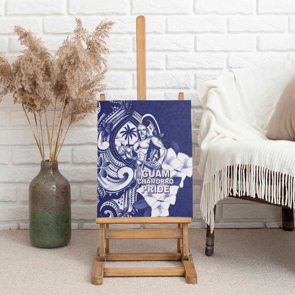 Guam Chief Quipuha Canvas Wall Art Polynesian Pattern With Guasali Flowers