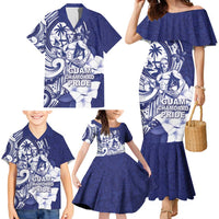 Guam Chief Quipuha Family Matching Mermaid Dress and Hawaiian Shirt Polynesian Pattern With Guasali Flowers LT05 - Polynesian Pride