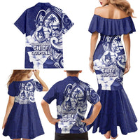 Guam Chief Quipuha Family Matching Mermaid Dress and Hawaiian Shirt Polynesian Pattern With Guasali Flowers LT05 - Polynesian Pride