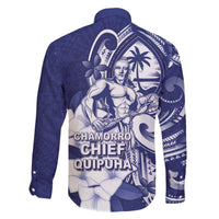 Guam Chief Quipuha Family Matching Off The Shoulder Long Sleeve Dress and Hawaiian Shirt Polynesian Pattern With Guasali Flowers LT05 - Polynesian Pride