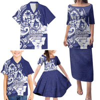 Guam Chief Quipuha Family Matching Puletasi and Hawaiian Shirt Polynesian Pattern With Guasali Flowers LT05 - Polynesian Pride