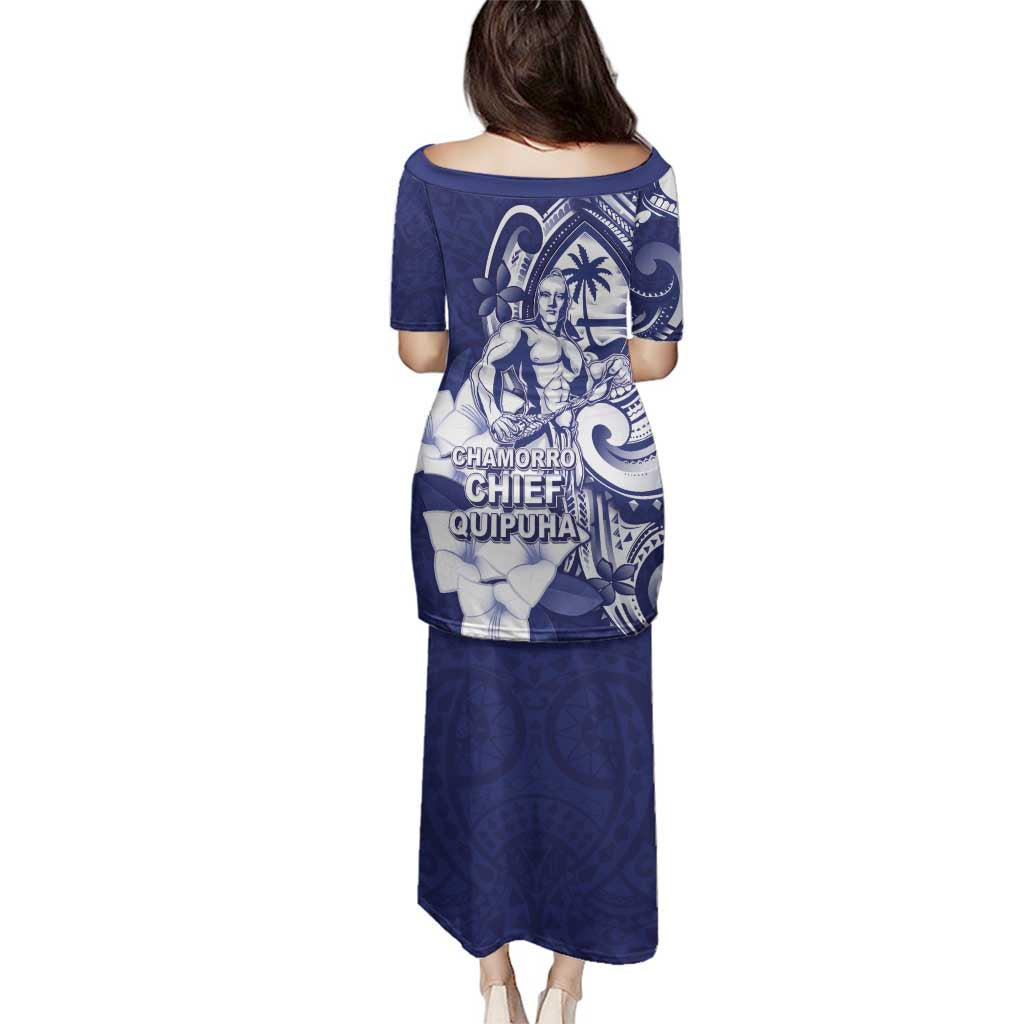 Guam Chief Quipuha Family Matching Puletasi and Hawaiian Shirt Polynesian Pattern With Guasali Flowers LT05 - Polynesian Pride