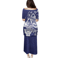 Guam Chief Quipuha Family Matching Puletasi and Hawaiian Shirt Polynesian Pattern With Guasali Flowers LT05 - Polynesian Pride