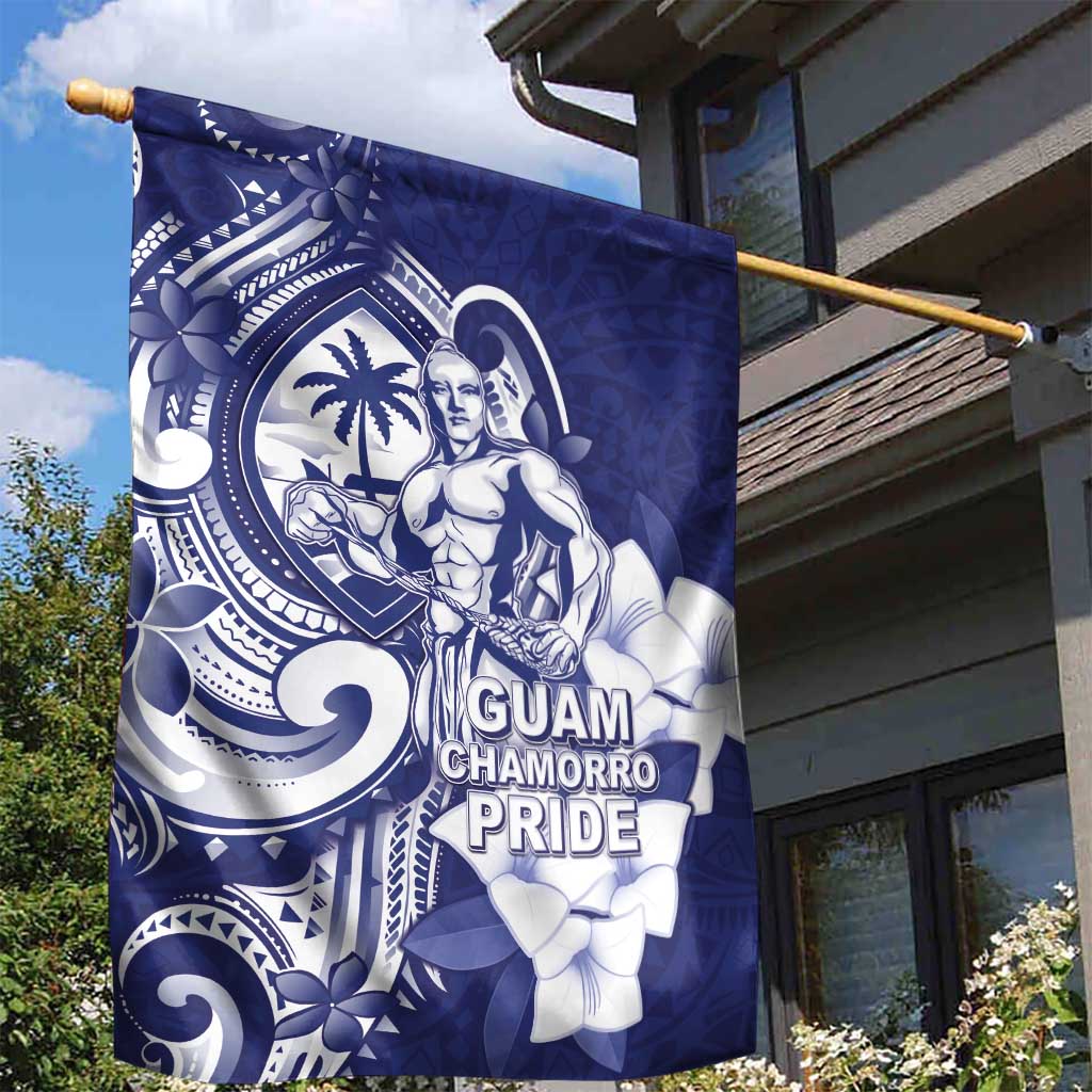 Guam Chief Quipuha Garden Flag Polynesian Pattern With Guasali Flowers LT05 - Polynesian Pride