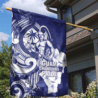 Guam Chief Quipuha Garden Flag Polynesian Pattern With Guasali Flowers LT05 - Polynesian Pride