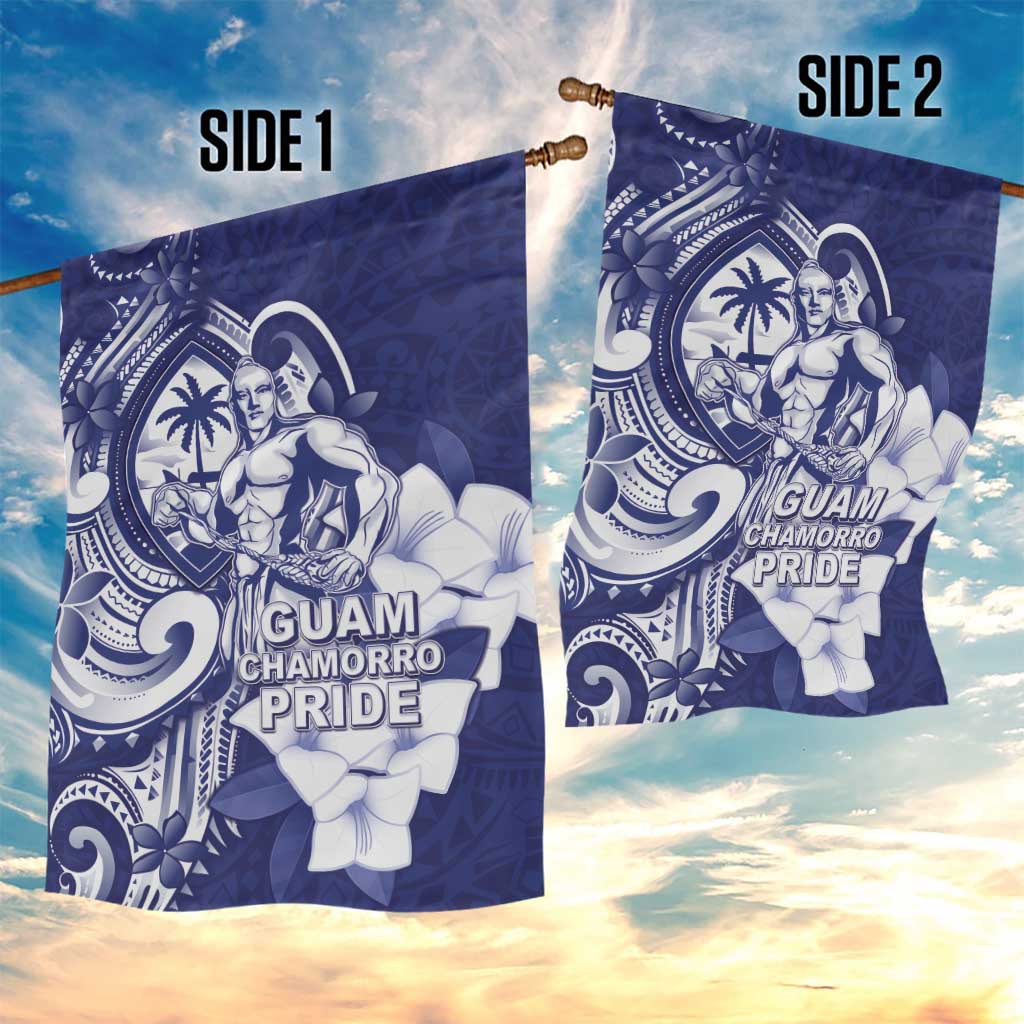Guam Chief Quipuha Garden Flag Polynesian Pattern With Guasali Flowers LT05 - Polynesian Pride