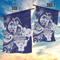 Guam Chief Quipuha Garden Flag Polynesian Pattern With Guasali Flowers LT05 - Polynesian Pride