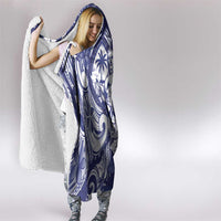 Guam Chief Quipuha Hooded Blanket Polynesian Pattern With Guasali Flowers