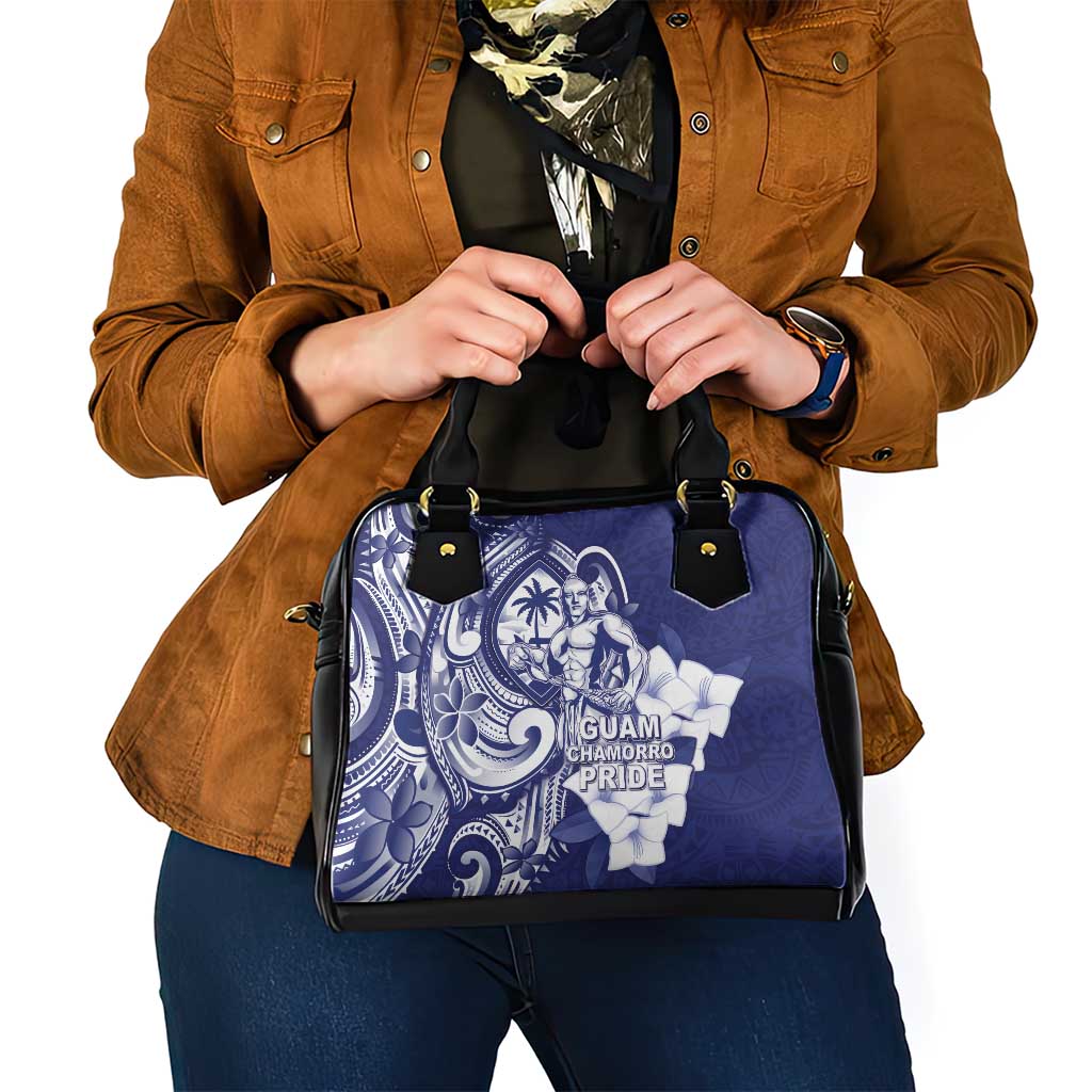 Guam Chief Quipuha Shoulder Handbag Polynesian Pattern With Guasali Flowers