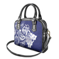 Guam Chief Quipuha Shoulder Handbag Polynesian Pattern With Guasali Flowers