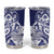 Guam Chief Quipuha Tumbler Cup Polynesian Pattern With Guasali Flowers