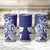 Guam Chief Quipuha Tumbler Cup Polynesian Pattern With Guasali Flowers