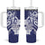 Guam Chief Quipuha Tumbler With Handle Polynesian Pattern With Guasali Flowers