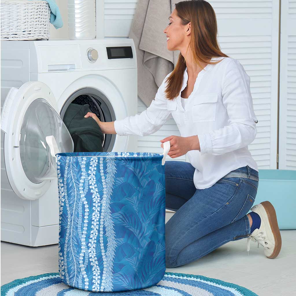 Hawaii Prince Kuhio Laundry Basket Blue Hawaiian Lau Maia With Leis