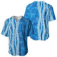 Hawaii Prince Kuhio Baseball Jersey Blue Hawaiian Lau Maia With Leis